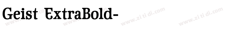Geist ExtraBold字体转换